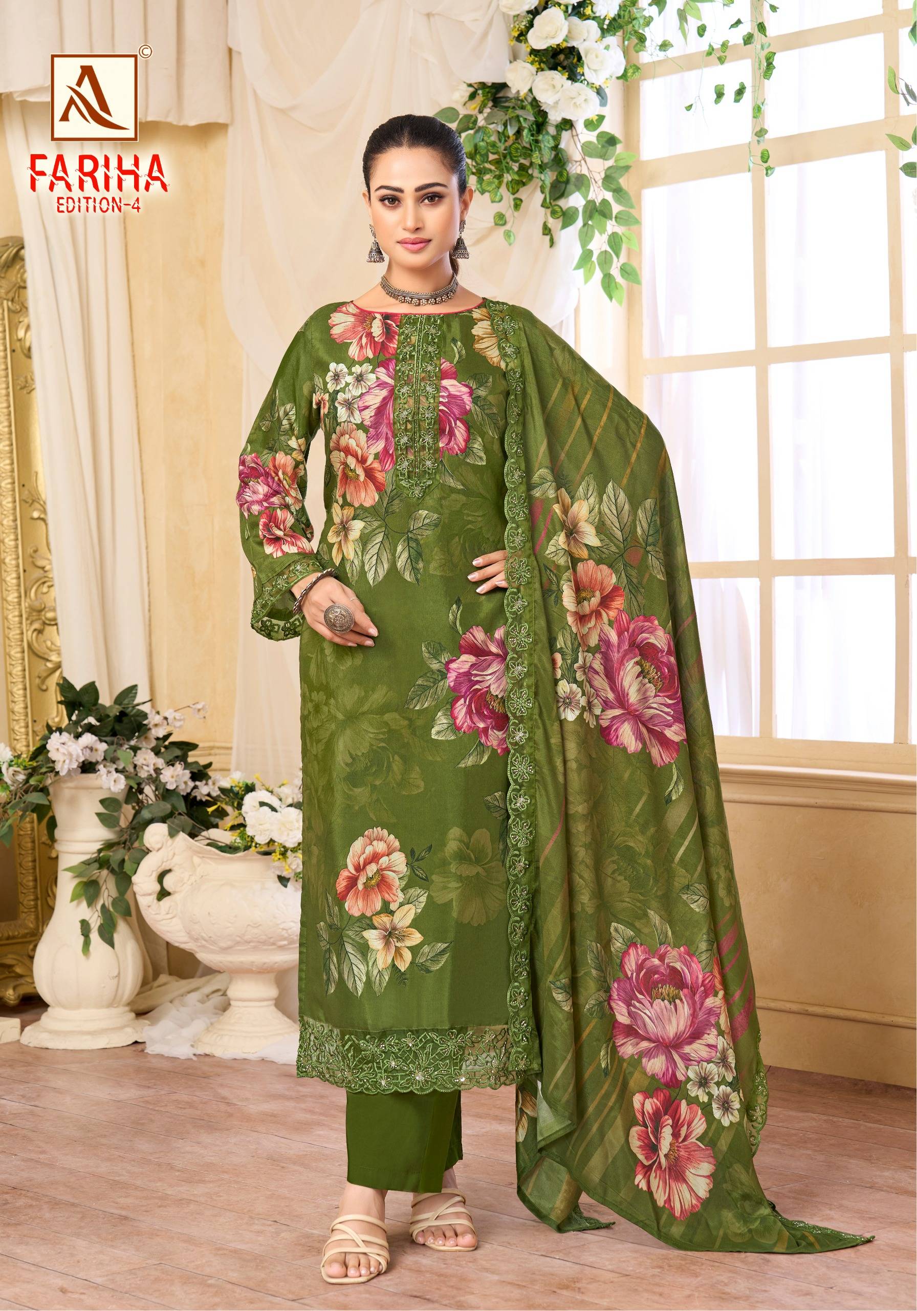 FARIHA VOL-4 By Alok Suit 01 To 08 Series Beautiful Festive Suits Stylish Colorful Fancy Casual Wear Maslin Dresses At Wholesale Price